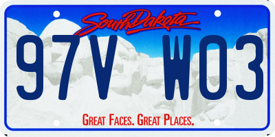 SD license plate 97VW03