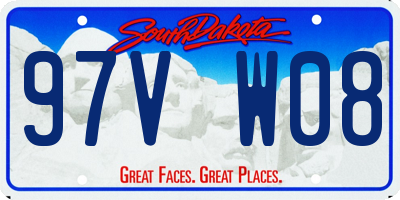 SD license plate 97VW08