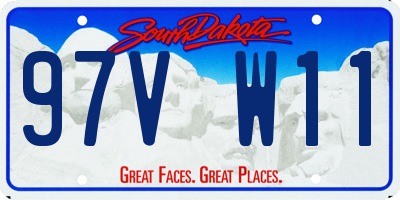 SD license plate 97VW11