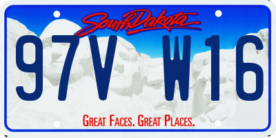 SD license plate 97VW16