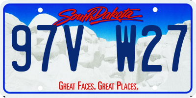 SD license plate 97VW27