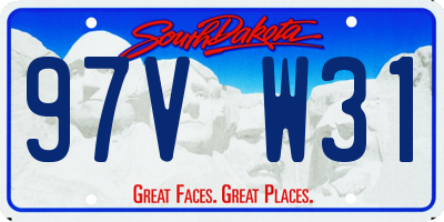 SD license plate 97VW31