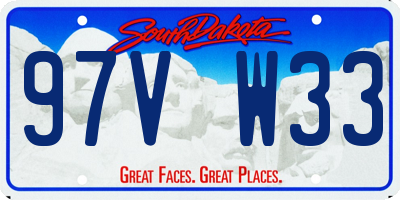 SD license plate 97VW33