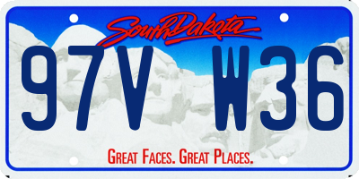 SD license plate 97VW36
