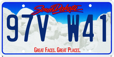 SD license plate 97VW41