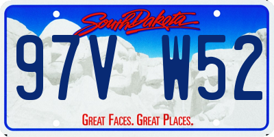 SD license plate 97VW52