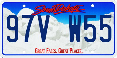 SD license plate 97VW55