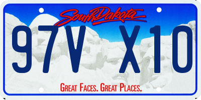 SD license plate 97VX10