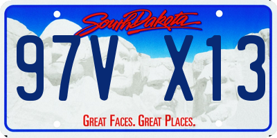 SD license plate 97VX13