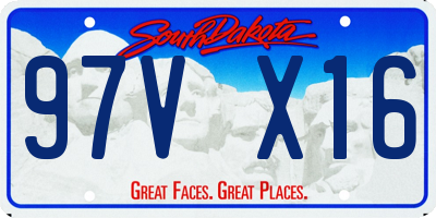 SD license plate 97VX16