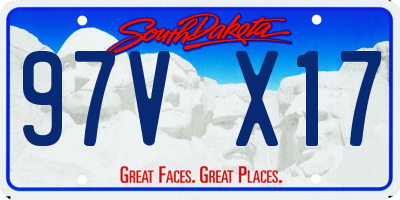 SD license plate 97VX17