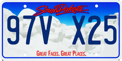 SD license plate 97VX25