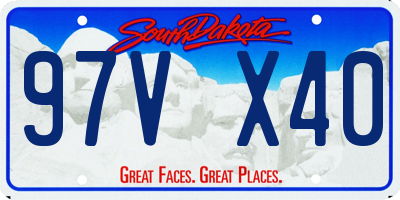 SD license plate 97VX40