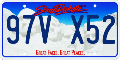 SD license plate 97VX52