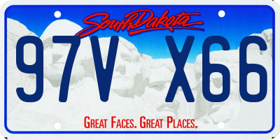SD license plate 97VX66