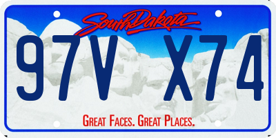 SD license plate 97VX74