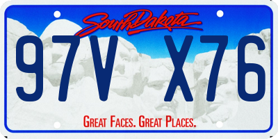 SD license plate 97VX76