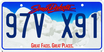 SD license plate 97VX91