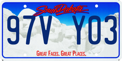 SD license plate 97VY03