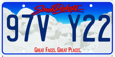 SD license plate 97VY22