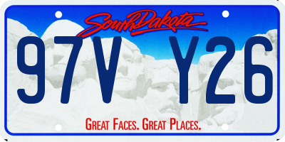SD license plate 97VY26