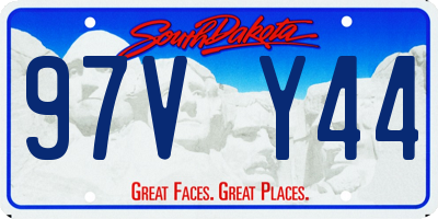 SD license plate 97VY44