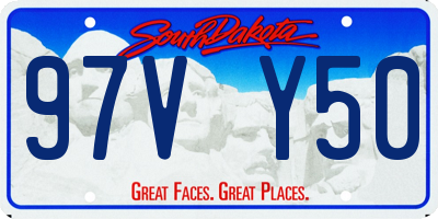 SD license plate 97VY50