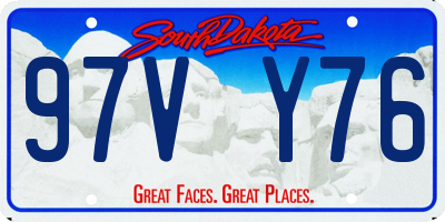 SD license plate 97VY76