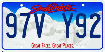 SD license plate 97VY92