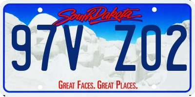 SD license plate 97VZ02