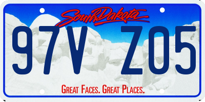 SD license plate 97VZ05
