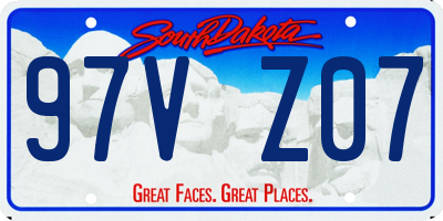 SD license plate 97VZ07