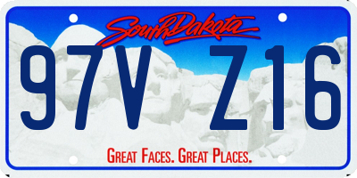 SD license plate 97VZ16