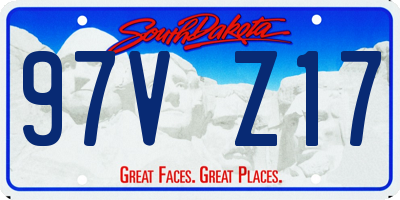 SD license plate 97VZ17