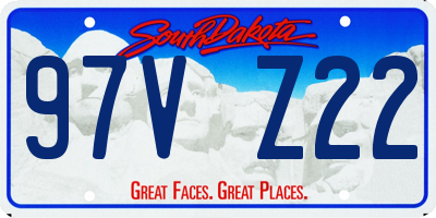 SD license plate 97VZ22