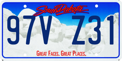 SD license plate 97VZ31