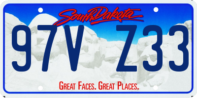 SD license plate 97VZ33