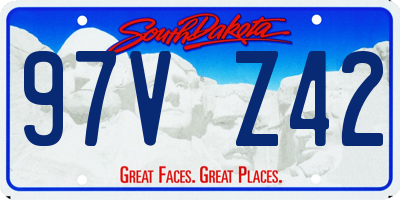 SD license plate 97VZ42