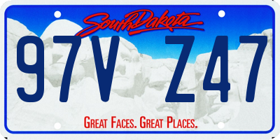 SD license plate 97VZ47