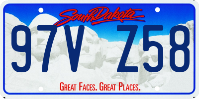 SD license plate 97VZ58