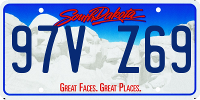 SD license plate 97VZ69