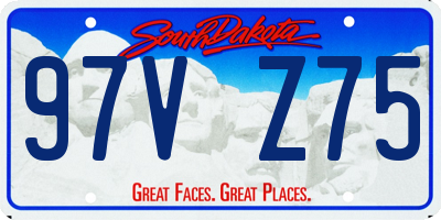 SD license plate 97VZ75