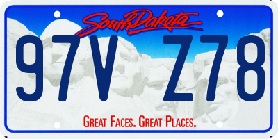 SD license plate 97VZ78