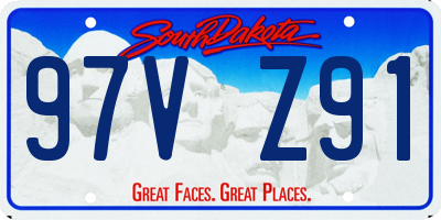 SD license plate 97VZ91