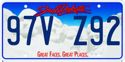 SD license plate 97VZ92