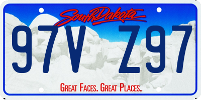 SD license plate 97VZ97