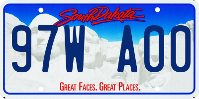 SD license plate 97WA00