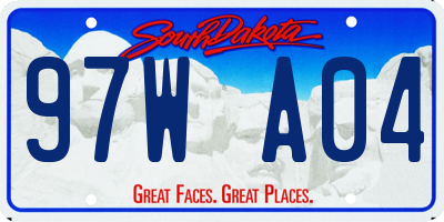 SD license plate 97WA04