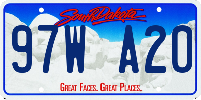 SD license plate 97WA20