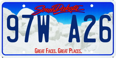SD license plate 97WA26